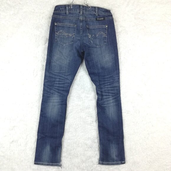 Cowgirl Tuff Co Womens Jeans Slim Boot Cut Blue Denim Stone Wash Rhinestone 26 - Picture 2 of 14